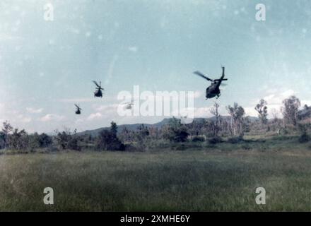 USA Vietnam transport de guerre hélicoptère Bell UH-1D. Banque D'Images