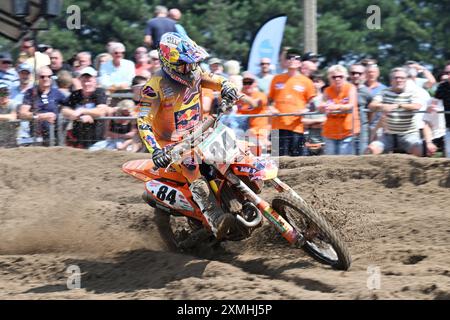 Lommel, Belgique. 28 juillet 2024. Néerlandais Jeffrey Herlings photographié en action lors du Grand Prix de motocross MXGP Flanders, course 14/20 du Championnat du monde FIM de Motocross, dimanche 28 juillet 2024 à Lommel. BELGA PHOTO MAARTEN STRAETEMANS crédit : Belga News Agency/Alamy Live News Banque D'Images