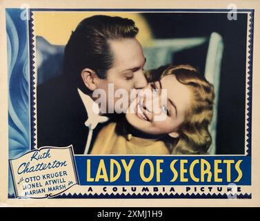 ROBERT ALLEN et MARIAN MARSH dans LADY OF SECRETS 1936 réalisateur MARION GERING Story Katharine Brush scénario Joseph Anthony et Zoe Akins producteur B.P. Schulberg Columbia Pictures Banque D'Images