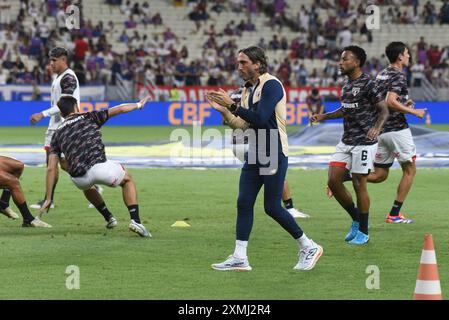 Luis Zubeldia, entraîneur de Sao Paulo lors du match de football Campeonato Brasileiro entre Fortaleza et Sao Paulo à l'Arena Castelao, Fortaleza, Brésil. Caior Rocha (Caior Rocha/SPP) crédit : SPP Sport Press photo. /Alamy Live News Banque D'Images