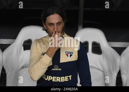 Luis Zubeldia, entraîneur de Sao Paulo lors du match de football Campeonato Brasileiro entre Fortaleza et Sao Paulo à l'Arena Castelao, Fortaleza, Brésil. Caior Rocha (Caior Rocha/SPP) crédit : SPP Sport Press photo. /Alamy Live News Banque D'Images