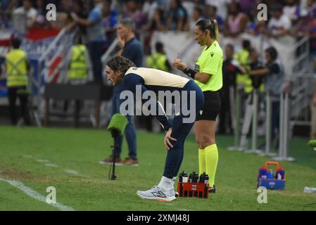 Luis Zubeldia, entraîneur de Sao Paulo lors du match de football Campeonato Brasileiro entre Fortaleza et Sao Paulo à l'Arena Castelao, Fortaleza, Brésil. Caior Rocha (Caior Rocha/SPP) crédit : SPP Sport Press photo. /Alamy Live News Banque D'Images