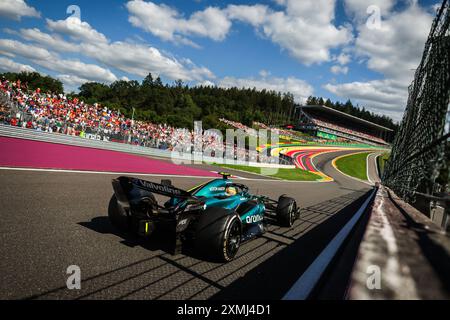 14 ALONSO Fernando (spa), Aston Martin F1 Team AMR24, action lors du Rolex Grand Prix de Belgique de formule 1 2024, 14ème manche du Championnat du monde de formule 1 2024 du 26 au 28 juillet 2024 sur le circuit de Spa-Francorchamps, à Stavelot, Belgique - photo Antonin Vincent/DPPI crédit: DPPI Media/Alamy Live News Banque D'Images