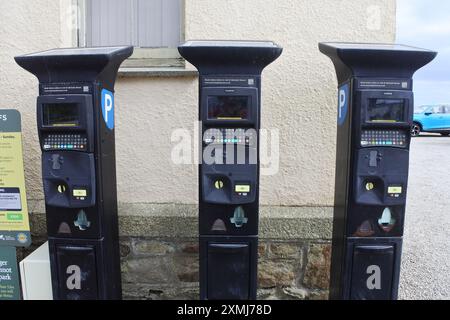 Distributeurs automatiques de billets de parking, Marazion, Cornouailles, Royaume-Uni - John Gollop Banque D'Images