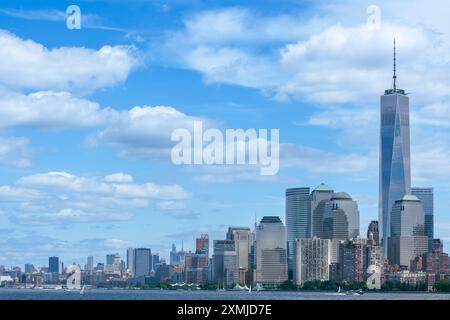 L'horizon distinctif de Manhattan, New York City - USA Banque D'Images