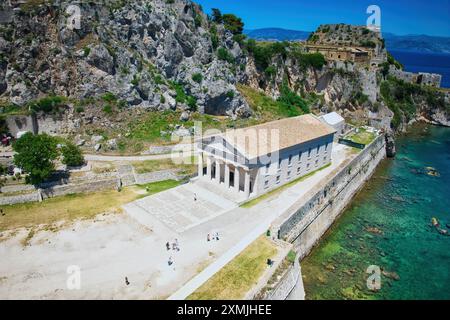 Corfou, 10 juin 2024 : Iles Ioniennes de Grèce Corfou. Vue panoramique sur la ville de corfou Banque D'Images