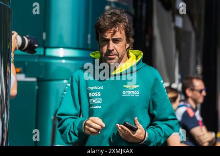 Circuit de Spa-Francorchamps, Stavelot, Belgique. 28.July.2024 ; Fernando Alonso d'Espagne et Aston Martin Aramco F1 Team lors du Grand Prix de Belgique de formule 1 crédit : Jay Hirano/AFLO/Alamy Live News Banque D'Images