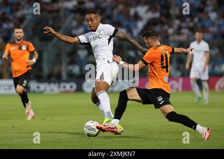 Napoli's Natan lors du match amical Napoli et KF Egnatia au stade Teofilo Patini de Castel Di Sangro, Italie centrale et méridionale - dimanche 28 juillet 2024. Sport - Soccer . (Photo de Alessandro Garofalo/Lapresse) crédit : LaPresse/Alamy Live News Banque D'Images