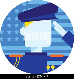 Jour des vétérans des fêtes AMÉRICAINES Illustration de Vecteur