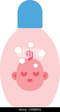 Bouteille de shampooing pour bébé Illustration de Vecteur