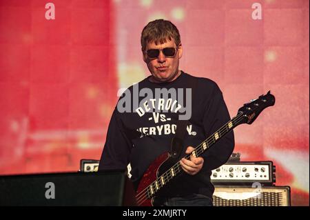 Brighton, Sussex, Royaume-Uni. 28 juillet 2024. Les charlatans jouent un crépuscule électrisant au Festival on the Beach. Cristina Massei/Alamy Live News Banque D'Images