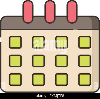 Icône Web calendrier Illustration de Vecteur