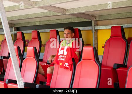 Farum, Danemark. 27 juillet 2024. Milan Iloski du FC Nordsjaelland vu lors du match de 3F Superliga entre le FC Nordsjaelland et le FC Midtjylland à droite de Dream Park à Farum. Banque D'Images