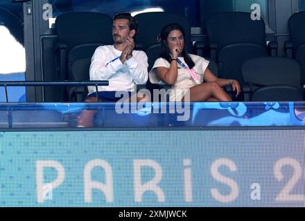 Antoine Griezmann à l'Arena de la Défense de Paris , le deuxième jour des Jeux Olympiques de Paris 2024 en France. Date de la photo : dimanche 28 juillet 2024. Banque D'Images