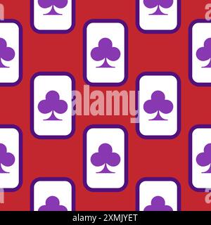 Cartes à jouer violettes tombant modèle sans couture. Illustration de Vecteur