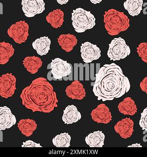 Alice au pays des merveilles modèle : roses Illustration de Vecteur