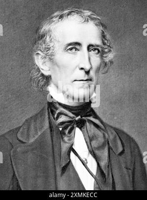 John Tyler (1790 – 1862) homme politique américain et dixième président des États-Unis Banque D'Images