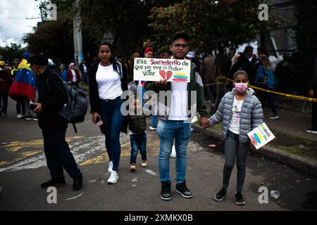 Bogota, Colombie. 28 juillet 2024. Lors des élections présidentielles de 2024 au Venezuela, à Bogota, Colombie, le 28 juillet 2024. Photo par : Sebastian Barros/long Visual Press crédit : long Visual Press/Alamy Live News Banque D'Images