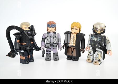 Metal Gear Solid Kubrick Toys – pays de Galles, Royaume-Uni – 27 juillet 2024 Banque D'Images
