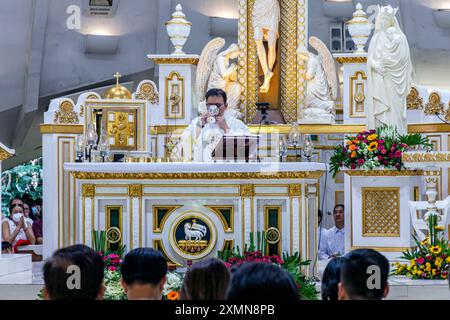 STO. Chapelle catholique Nino de Paz Greenbelt, Manille, Philippines Banque D'Images