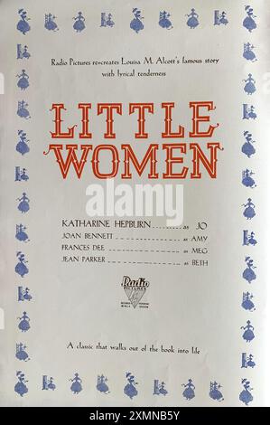 KATHARINE HEPBURN JOAN BENNETT FRANCES DEE et JEAN PARKER dans LITTLE WOMEN 1933 réalisateur GEORGE CUKOR roman Louisa May Alcott costume design Walter Plunkett musique Max Steiner producteur exécutif Merian C. Cooper RKO Radio Pictures Banque D'Images