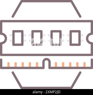 Mémoire RAM Illustration de Vecteur