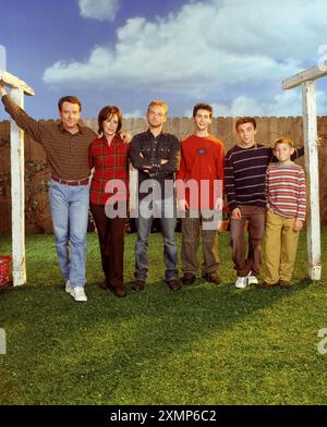 Malcolm dans le milieu de la série TV 2000 - 2006 USA 2004 saison 6 Bryan Cranston, Jane Kaczmarek, Christopher Masterson, Justin Berfield, Frankie Muniz, Erik per Sullivan Banque D'Images