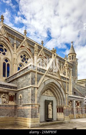 Détail architectural de Plymouth Guildhall, situé sur Guildhall Square dans le centre-ville de Plymouth, Devon, Angleterre Banque D'Images