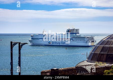 Brittany Ferries Pont Aven départ de Plymouth, Devon Angleterre Banque D'Images