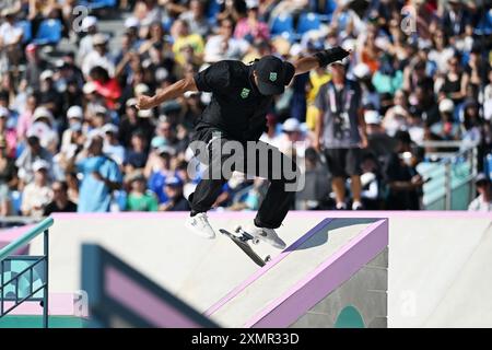 Paris, France. 29 juillet 2024. Olympia, Paris 2024, Rue, hommes, finale place de la Concorde, Kelvin Hoefler Kelvin Hoefler du Brésil en action. Crédit : Sina Schuldt/dpa/Alamy Live News Banque D'Images