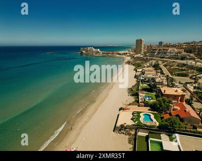 Vue aérienne de la Manga del Mar Menor, région de Murcie, Espagne. Photo de haute qualité Banque D'Images