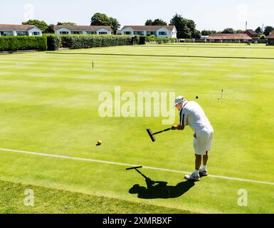 Championnat anglais de croquet double GC. Compétition pour les meilleurs joueurs en Angleterre. Banque D'Images