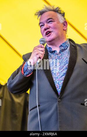 Stewart Lee se produit le quatrième jour au Latitude Festival 2024. Henham Park, Southwold, Suffolk, Royaume-Uni. 29 juillet 2024. Crédit : Gary Stafford/Alamy Live News Banque D'Images