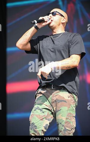 28 juillet 2024, Sheffield, South Yorkshire, U. K : EExample se produisant au tramlines Festival 2024 , Sheffield, Royaume-Uni (crédit image : © Robin Burns/ZUMA Press Wire) USAGE ÉDITORIAL SEULEMENT! Non destiné à UN USAGE commercial ! Banque D'Images