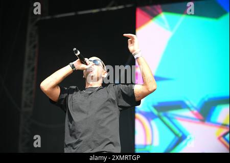 28 juillet 2024, Sheffield, South Yorkshire, U. K : EExample se produisant au tramlines Festival 2024 , Sheffield, Royaume-Uni (crédit image : © Robin Burns/ZUMA Press Wire) USAGE ÉDITORIAL SEULEMENT! Non destiné à UN USAGE commercial ! Banque D'Images