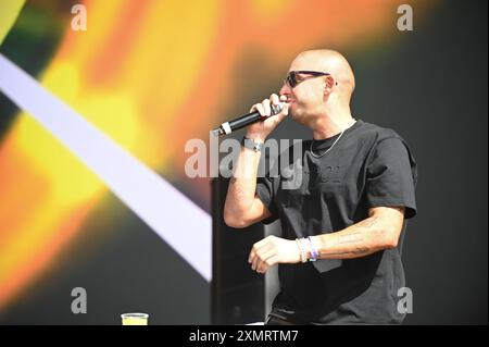 28 juillet 2024, Sheffield, South Yorkshire, U. K : EExample se produisant au tramlines Festival 2024 , Sheffield, Royaume-Uni (crédit image : © Robin Burns/ZUMA Press Wire) USAGE ÉDITORIAL SEULEMENT! Non destiné à UN USAGE commercial ! Banque D'Images