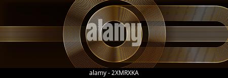 Arrière-plan de luxe abstrait noir et or Illustration de Vecteur