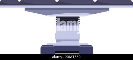 La table médicale moderne attend un chirurgien pour effectuer une opération Illustration de Vecteur
