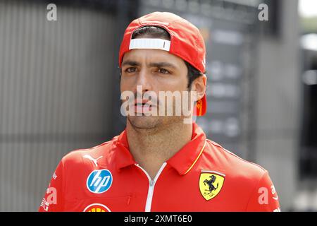 Mogyorod, Hongrie. 20 juillet 2024. Grand Prix de Hongrie de formule 1 à Hungaroring, Hongrie. Photo : Carlos Sainz (SPA) de la Scuderia Ferrari © Piotr Zajac/Alamy Live News Banque D'Images