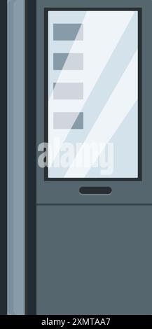 Kiosque d'information moderne affichant des informations importantes avec un design élégant Illustration de Vecteur