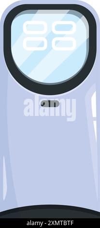 Purificateur d'air fonctionnant, filtrant et nettoyant l'air dans une pièce Illustration de Vecteur