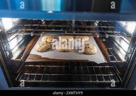 Biscuits au chocolat faits maison cuits au four Banque D'Images