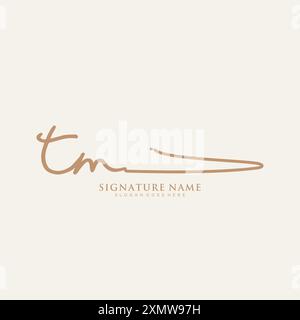 Modèle de logo de signature du membre de l'équipe Illustration de Vecteur