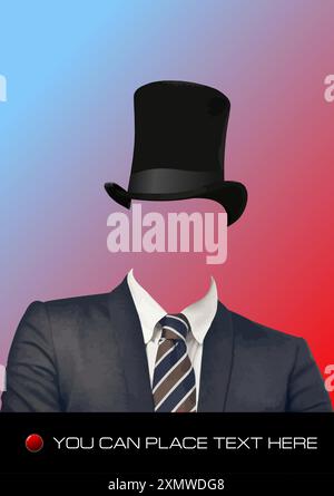 Abstrait beau homme sans visage. Illustration de Vector 3D Illustration de Vecteur