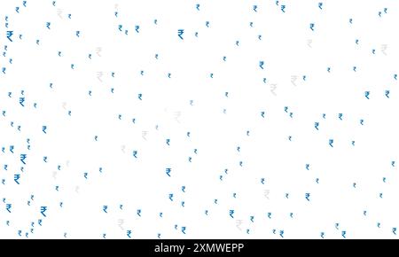 Symboles de roupie indienne de différentes tailles et illustration vectorielle de motif de fond sans couture d'opacité. Illustration de Vecteur