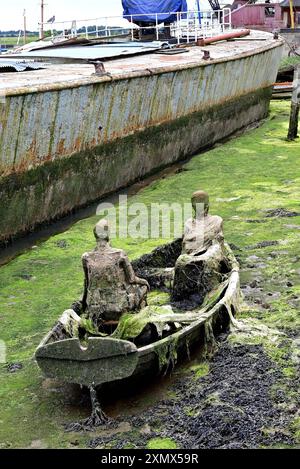 Autour du Royaume-Uni - sculpture 'The Sisters' par Andrew Baldwin Banque D'Images