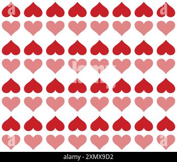 Symbole de forme de coeur - texture de motif répétable de coeurs sans couture Illustration de Vecteur