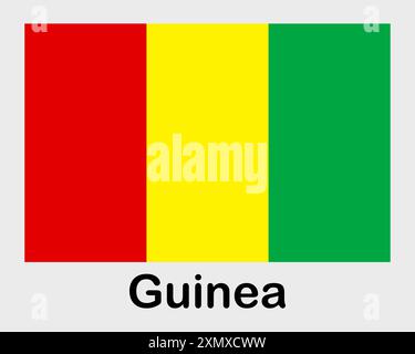 Drapeau national de Guinée. Bannière, drapeau symbole d'état Illustration de Vecteur