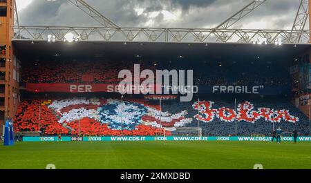 GÊNES, ITALIE, 13 JANVIER 2024 - vue du stade Luigi Ferraris des fans du club de cricket et Football de Gênes avant un match à domicile à Gênes en Italie. Banque D'Images