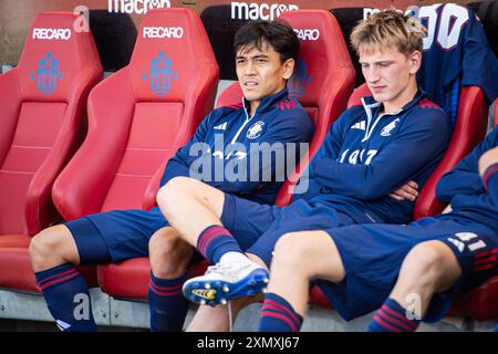 Aalborg, Danemark. 28 juillet 2024. Ramazan Orazov de Silkeborg vu avant le match de 3F Superliga entre Aalborg BK et Silkeborg IF à AALBORG Portland Park à Aalborg. Banque D'Images